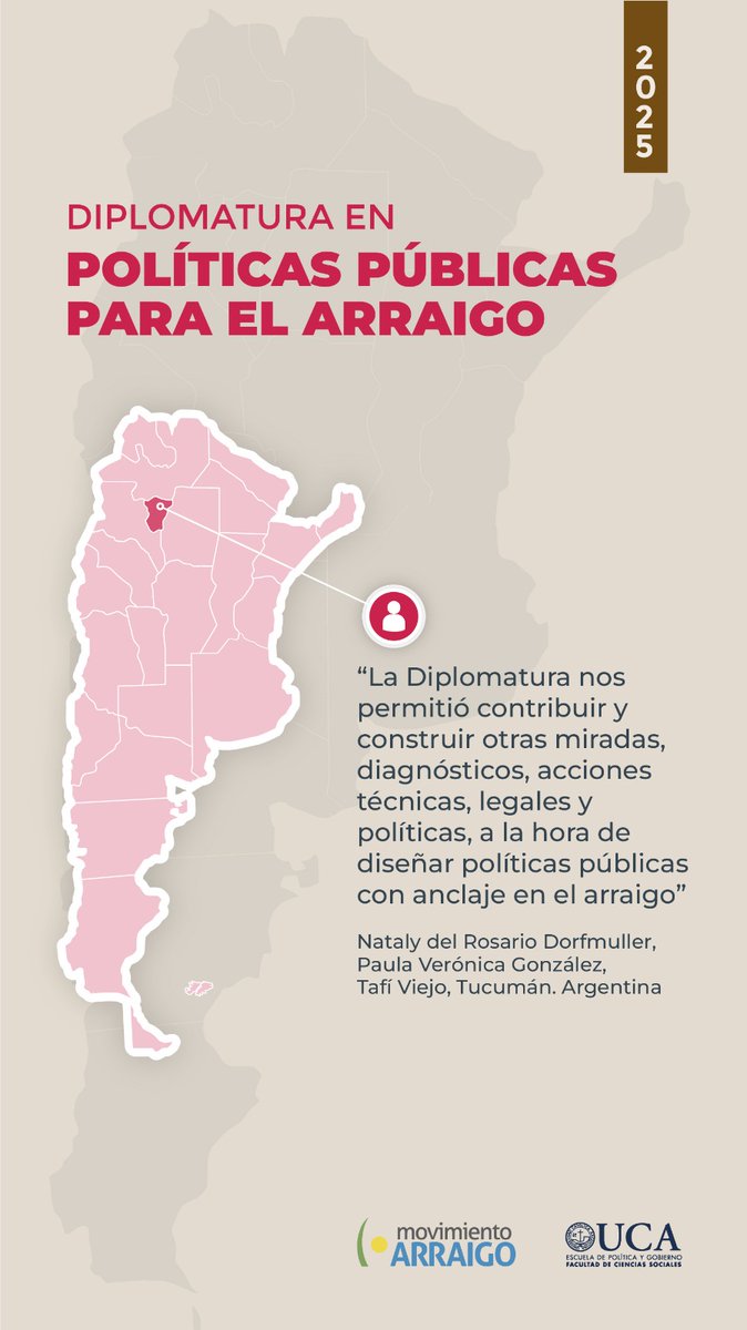 🇦🇷 Nuestra Diplomatura en Políticas Públicas para el #Arraigo reunió a participantes de todo el país. 

💬 Pensamos en conjunto, debatimos y transitamos un gran año. 

🗣️Les compartimos algunos testimonios y reflexiones de quienes fueron parte.
