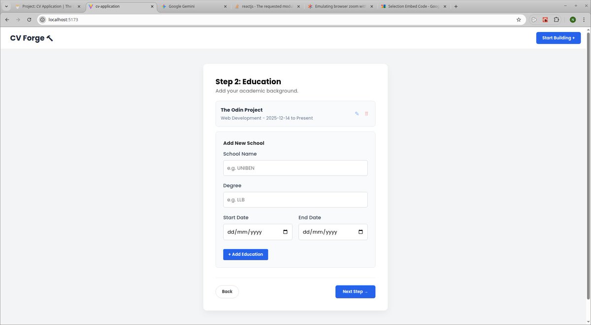 NoyeosaO's tweet image. Day 16 of #100DaysOfCode🚀

Spent the day working on the CV App project. Implemented adding multiple education and experiences to the form and also generating a pdf from the user info which the user can download. I used react-to-print library to do this.

#TheOdinProject #ReactJS