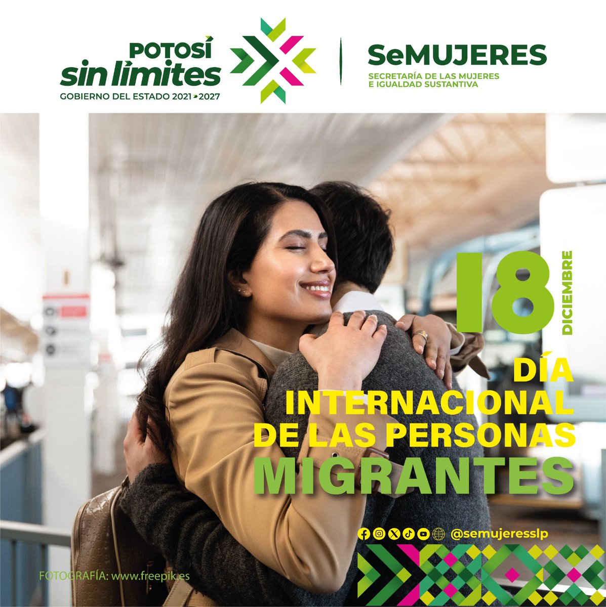 Hoy, en el Día Internacional de las Personas Migrantes, en San Luis Potosí reconocemos y valoramos sus historias de esfuerzo, esperanza y reencuentro. 🌍

#PotosíSinLímites #RicardoGallardo #Semujeresslp
