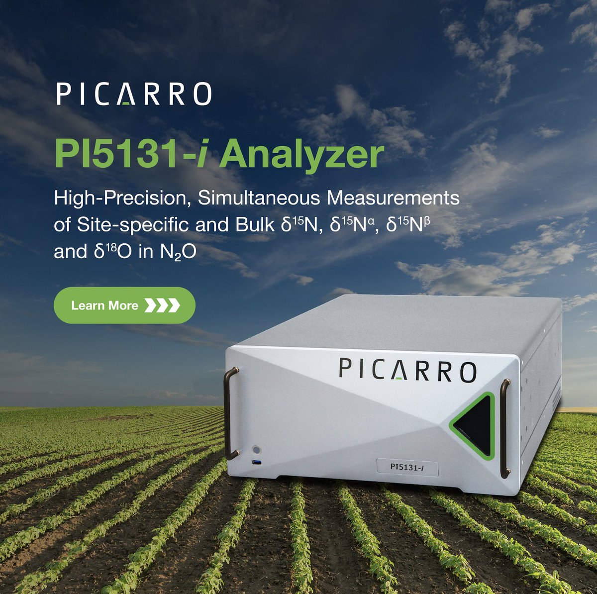 Picarro's tweet image. Unlock deeper insights into the nitrogen cycle with the PI5131-i Analyzer.
Delivering ultra-precise N₂O isotopic measurements with a simple, easy-to-use setup.

👉 hubs.la/Q03YDY9l0

#EnvironmentalScience #NitrousOxide #Isotopes