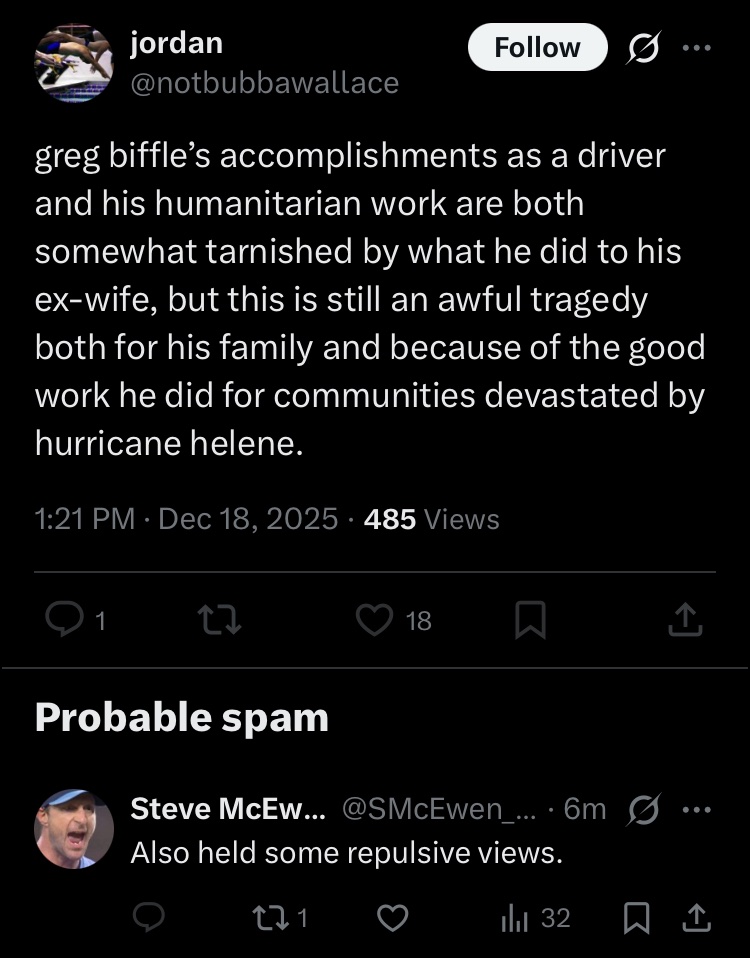 This scumbag will do anything in his power to make it about some fake moral outrage EVERY SINGLE TIME.

"what he did to his ex wife" 

YOU INSENSITIVE SCUMBAG