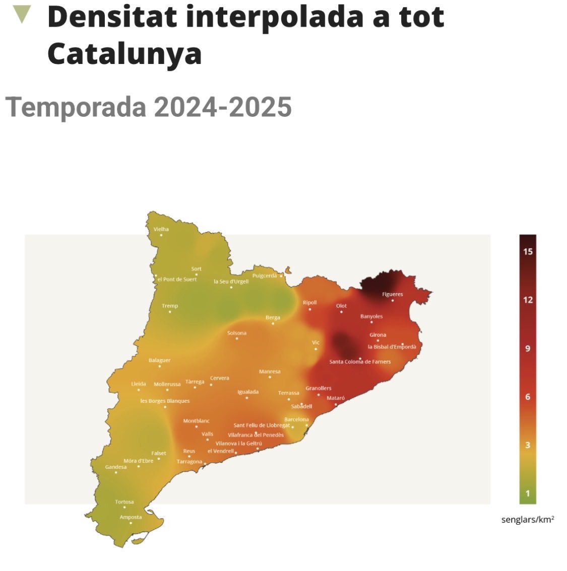 La sobrepoblació de senglars no és una xifra fixa. 
No vol dir “n’hi ha molts”, sinó que n’hi ha més dels que el territori pot assumir sense conflictes. 
La densitat ajuda, però el que compta són els danys, els accidents, el risc sanitari i el context de cada zona.
 #PPA