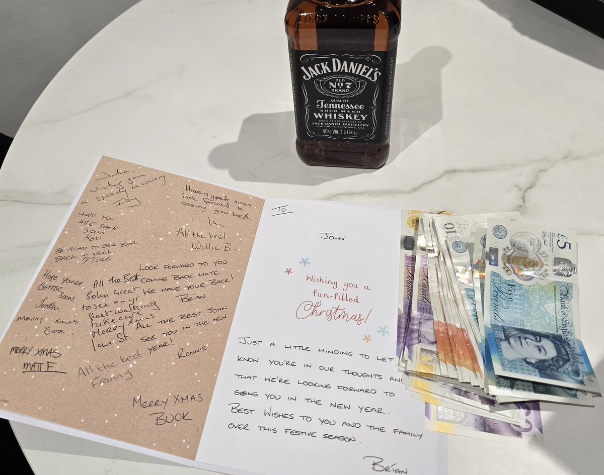 Been off work for a while after my heart attack, just popped in to see my boss and was overwhelmed with my colleagues kindness and well wishes.
£400 in the card!
How nice is that? 💚