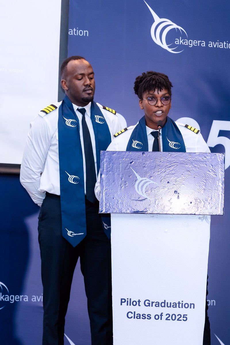 Deputy MD <a href="/EvaNishimwe/">Eva</a> joined Rwanda’s aviation leaders at the <a href="/AkageraAviation/">Akagera Aviation</a> Cadet Pilot Graduation Ceremony this evening.

18 cadet pilots from the Class of 2025 graduated in a ceremony presided over by the Minister of State for <a href="/RwandaInfra/">Ministry of Infrastructure | Rwanda</a> , <a href="/Jadouwihanganye/">Jean de Dieu UWIHANGANYE</a>.