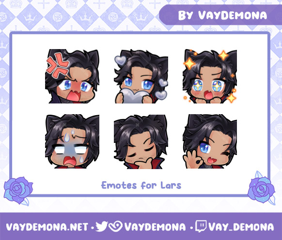 VayDemona's tweet photo. Emotes for Lars
Thank you very much for commissioning me!
☆˖Favs and RT are appreciated˖☆

✧˖° #EmoteArtist ៸៸ #TwitchEmoteArtist ៸៸ #FFXIVemotes °˖✧ https://t.co/T32V0F69zW