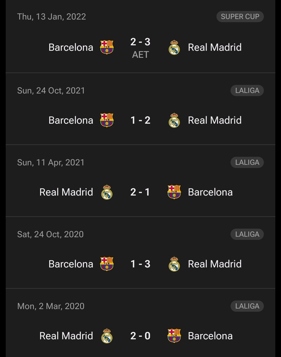 Que no se olvide que el Real Madrid ganó 5 Clásicos seguidos y no dimos tanto por saco como los culés.