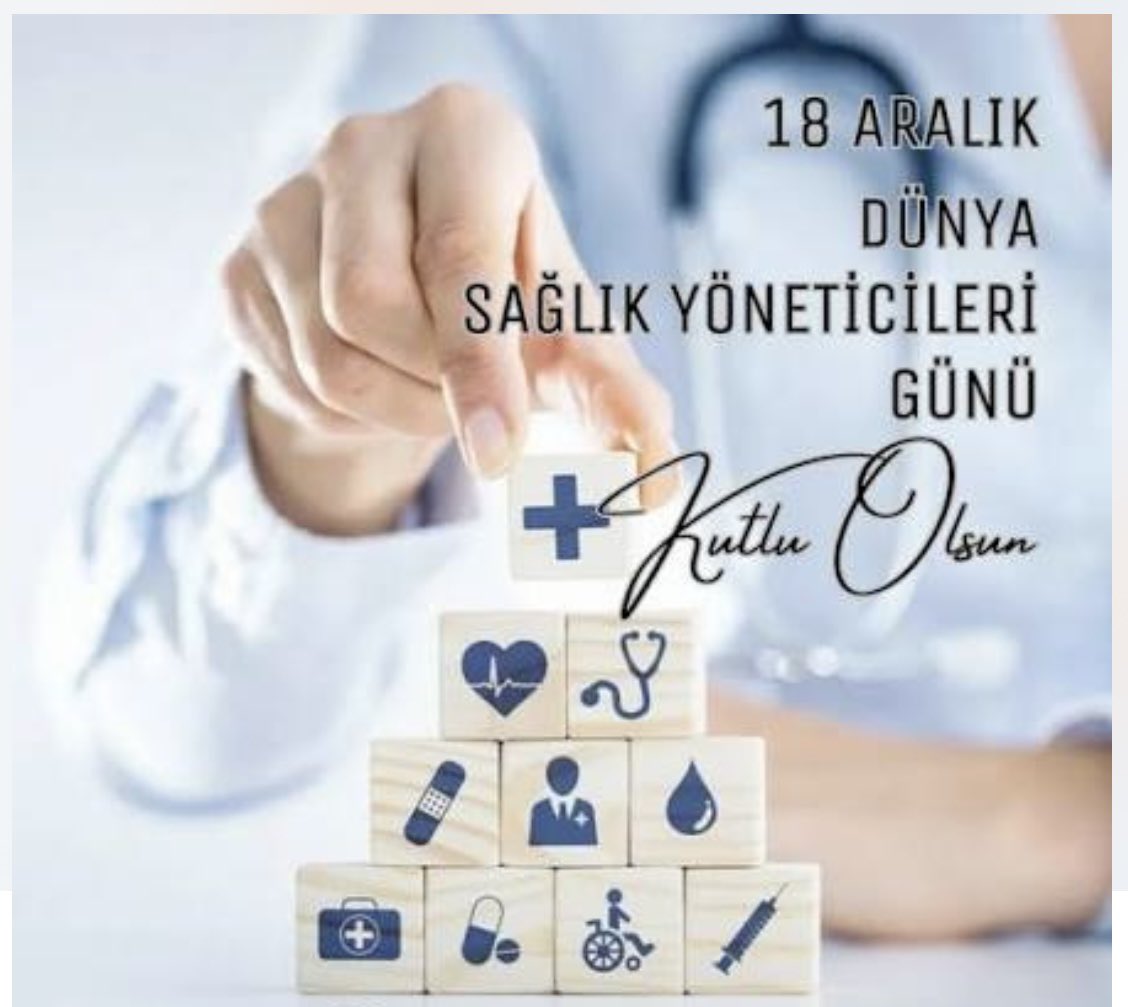 Tüm Sağlık Yöneticilerimizin ve yönetici adaylarımızın 18 Aralık Dünya Sağlık yöneticileri gününü kutluyor, çalışmalarında başarılar diliyorum…

#18AralıkSağlıkYönetimi