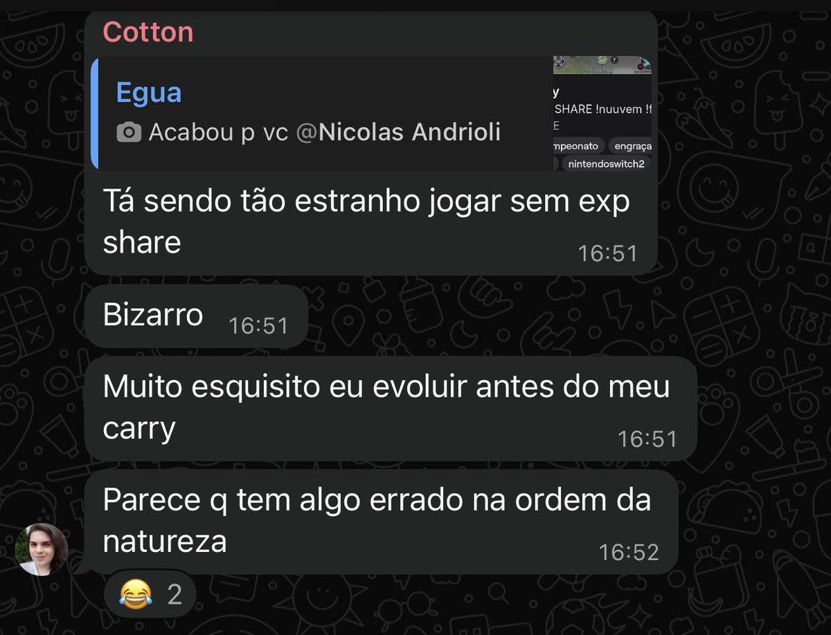 UsemExpShare's tweet image. Aqui ela canetou, hahaha. #ExpShare ⚰️ @cottonpunite