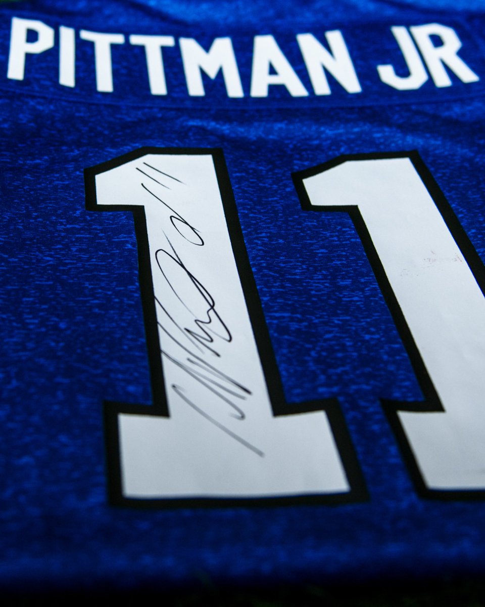 Colts's tweet image. MNF giveaway! 

rt to win a signed @MikePitt_Jr indiana nights jersey! 🌃
