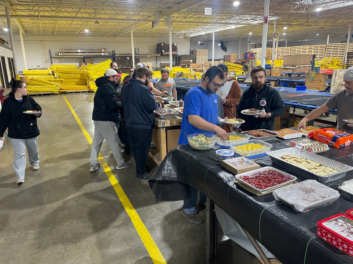 Employees from the Fairfield, IL and Cocoa, FL locations enjoyed their Christmas luncheons today.