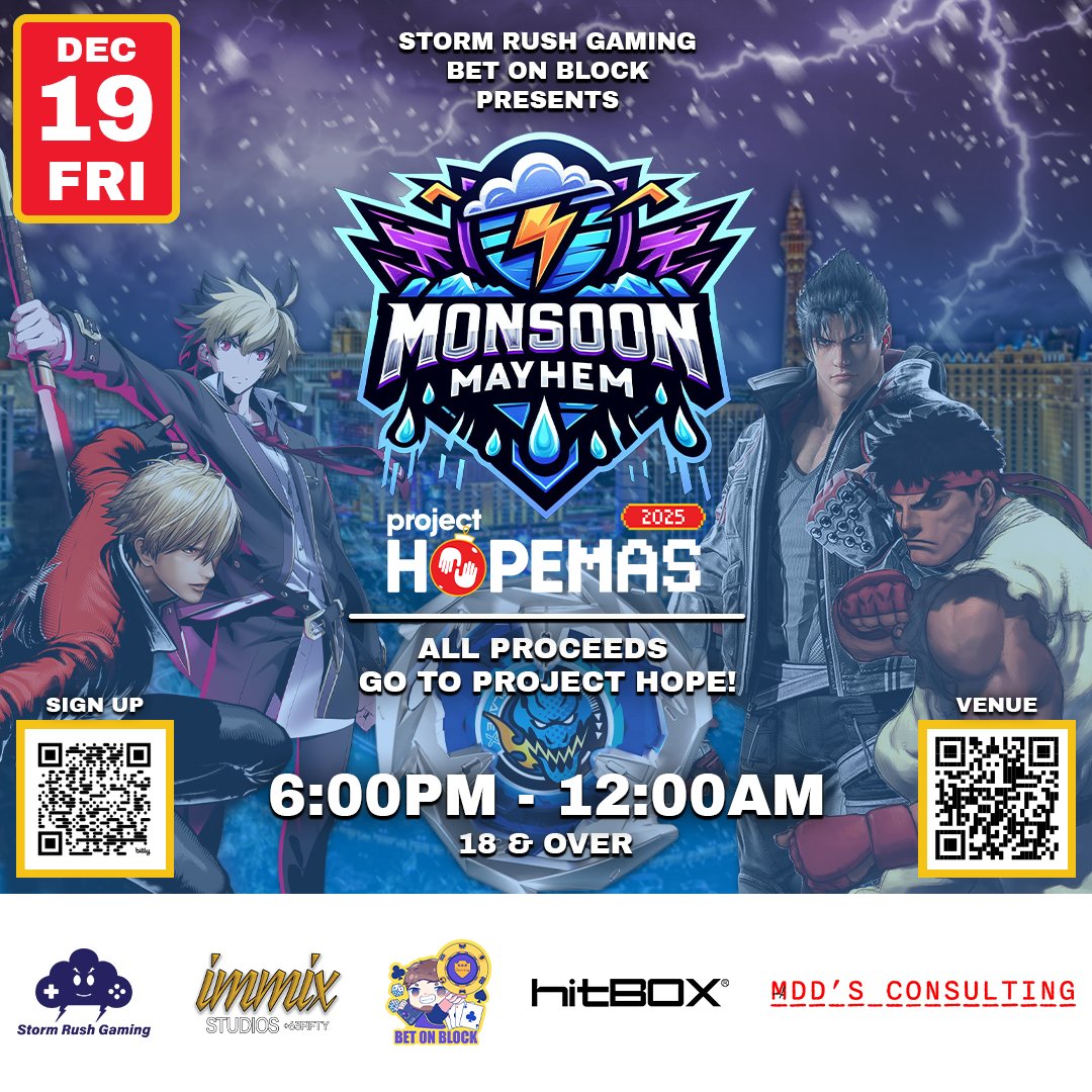 Hey Folks,

Just 1 day remains before the storm arrives and spread all that great joy and hope. Be sure to sign-up and come join us for another great day filled with competition, good vibes, holiday spirit, and giving back.

bit.ly/48kAI81