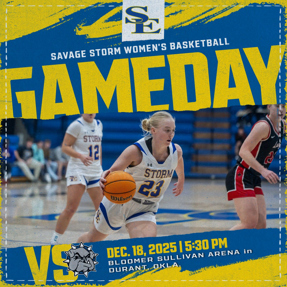 GoSoutheastern's tweet image. Final Gameday of December!

🆚 Southwestern Oklahoma State
⌚ 5:30 p.m.
📍 Durant, Okla.
🏟️ Bloomer Sullivan Arena
🔗 GoSoutheastern.com/Coverage

@SavageStormWBB | #GoSoutheastern | #TakeCover
