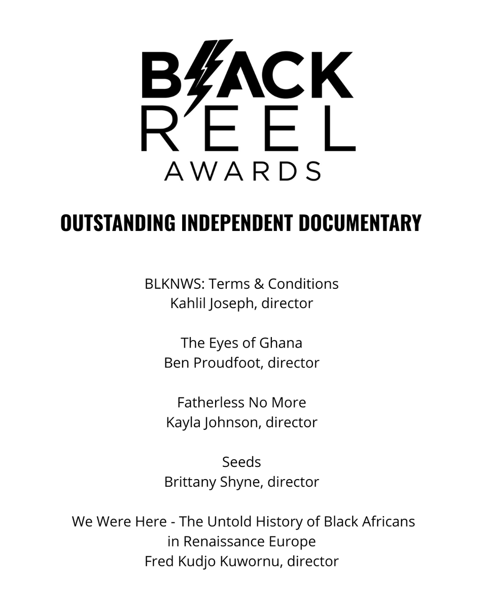 fred_kuwornu's tweet photo. I am deeply grateful to the 26th Black Reel Awards @BlackReelAwards  for recognizing We Were Here – The Untold History of Black Africans in Renaissance Europe with a nomination in the Outstanding Independent Documentary category.

It is truly an honor to be in the company of films and colleagues I deeply admire, including BLK News @ , The Eyes of Ghana , and Seeds — powerful works that continue to expand how Black histories, experiences, and perspectives are represented on screen.

Congratulations as well to the nominees in the Outstanding International Film category, especially My Father’s Shadow (United Kingdom)

While we were not selected for the Academy Awards shortlist of 15 this year, the journey of the film continues in meaningful and affirming ways through spaces that matter deeply to us, including the 26th Black Reel Awards and the @naacpbaltimore  57th NAACP Image Awards @naacpimageaward 

Being part of this community, sharing stories, responsibilities, and creative visions with fellow filmmakers and artists,  is one of the most meaningful aspects of this work. This is where dialogue happens, where stories resonate, and where our collective histories continue to be told.

Thank you to everyone who continues to support We Were Here and believes in the importance of telling stories that build memory, connection, and a shared future. #blackreelawards #naacpimageawards #oscar2026