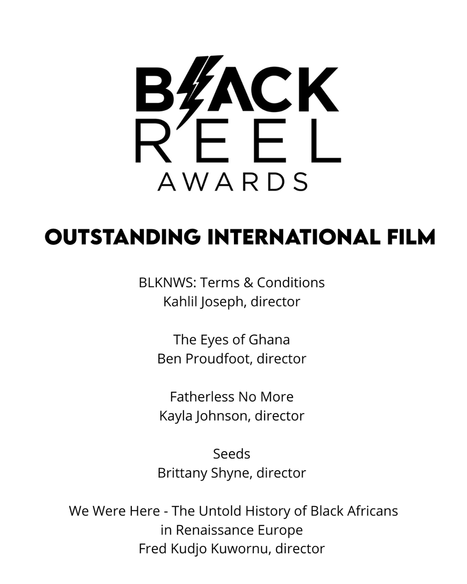 fred_kuwornu's tweet photo. I am deeply grateful to the 26th Black Reel Awards @BlackReelAwards  for recognizing We Were Here – The Untold History of Black Africans in Renaissance Europe with a nomination in the Outstanding International Film category.

 It is truly an honor to be in the company of films and colleagues I deeply admire. Congratulations as well to the nominees in the Outstanding International Film category.

While we were not selected for the Academy Awards shortlist of 15 this year, the journey of the film continues in meaningful and affirming ways through spaces that matter deeply to us, including the 26th Black Reel Awards and the @naacpbaltimore  57th NAACP Image Awards @naacpimageaward   

Being part of this community, sharing stories, responsibilities, and creative visions with fellow filmmakers and artists,  is one of the most meaningful aspects of this work. This is where dialogue happens, where stories resonate, and where our collective histories continue to be told.  Thank you to everyone who continues to support We Were Here and believes in the importance of telling stories that build memory, connection, and a shared future. #blackreelawards #naacpimageawards #oscar2026