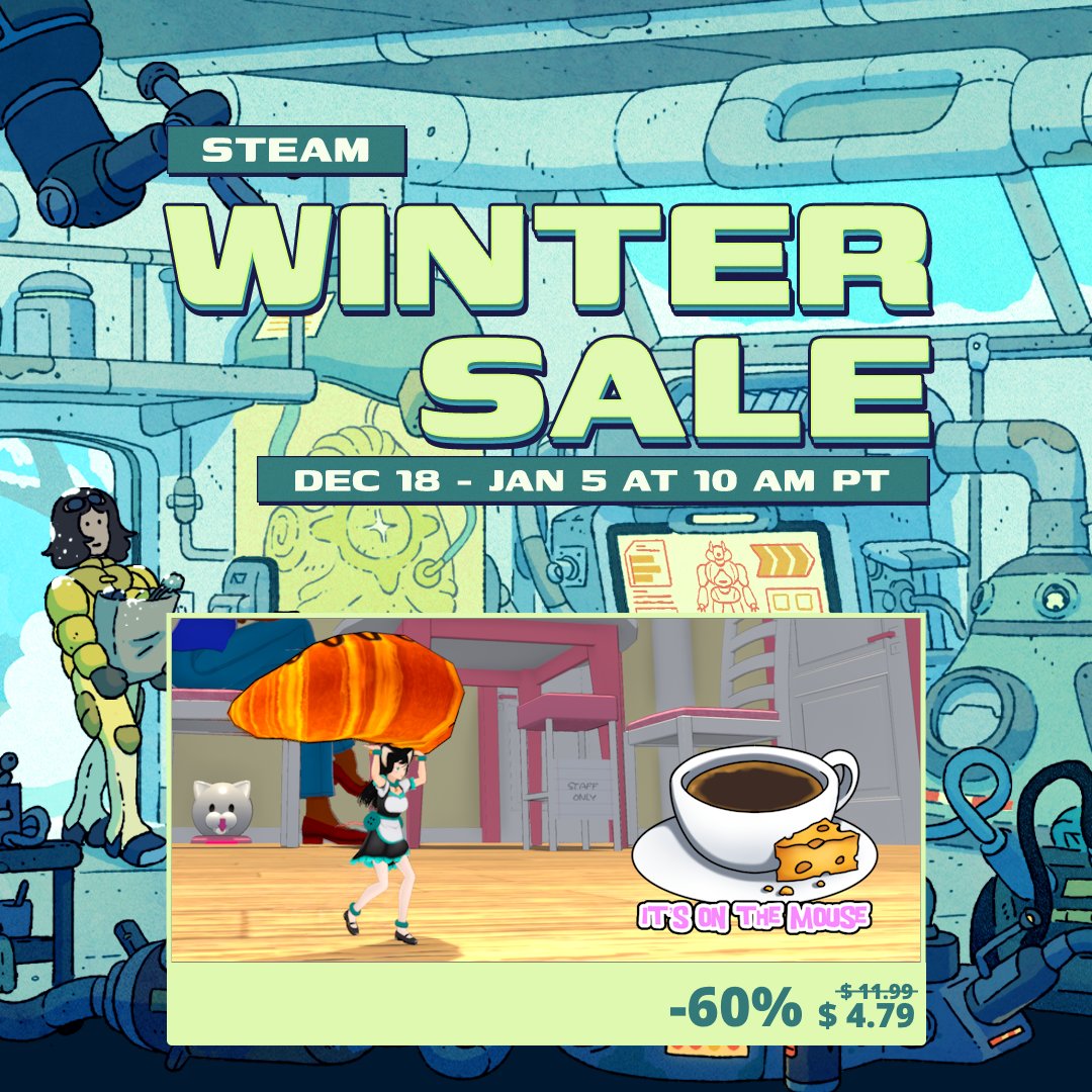 XryEcho's tweet photo. The Steam Winter Sales are here and so is a new chance to catch our little maids at a fittingly tiny price!
And starting today the game's texts are available in Español (LatAm), on top of the already available English, Italiano and 日本語!
#SteamWinterSale #indiegame #アニメ https://t.co/H6kfvgY0jj