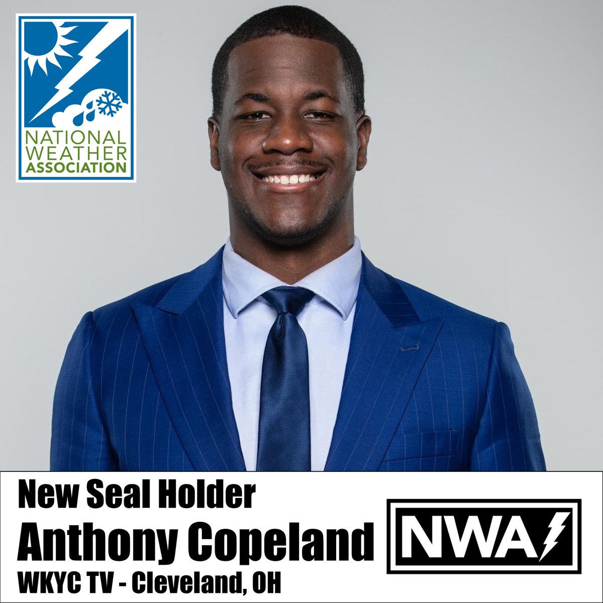 nwas's tweet image. 🎉 Congratulations to our newest @nwas Seal Holder - Meteorologist Anthony Copeland (@WeatherManAC) with @wkyc in Cleveland, Ohio!

Learn more about Anthony here: nwas.org/new-tv-radio-s…