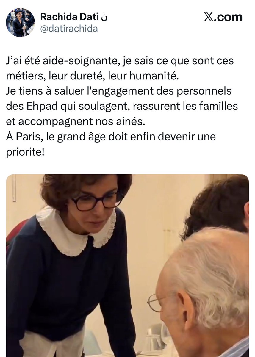 Pendant que la police perquisitionne chez elle, Dati va gratter les voix séniles dans les EHPAD