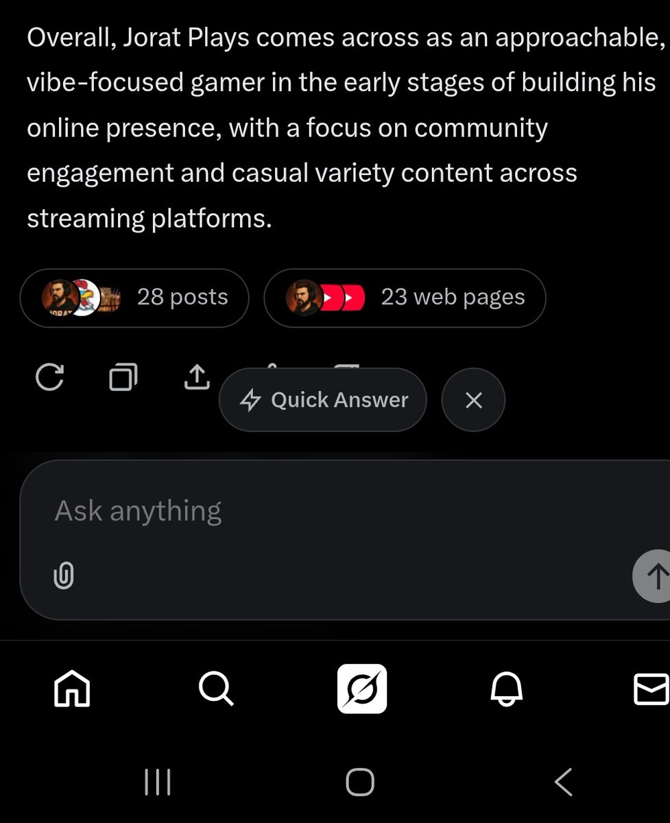 Thought I'd ask <a href="/grok/">Grok</a> what it thinks there was a lot more but this was a nice comment to read