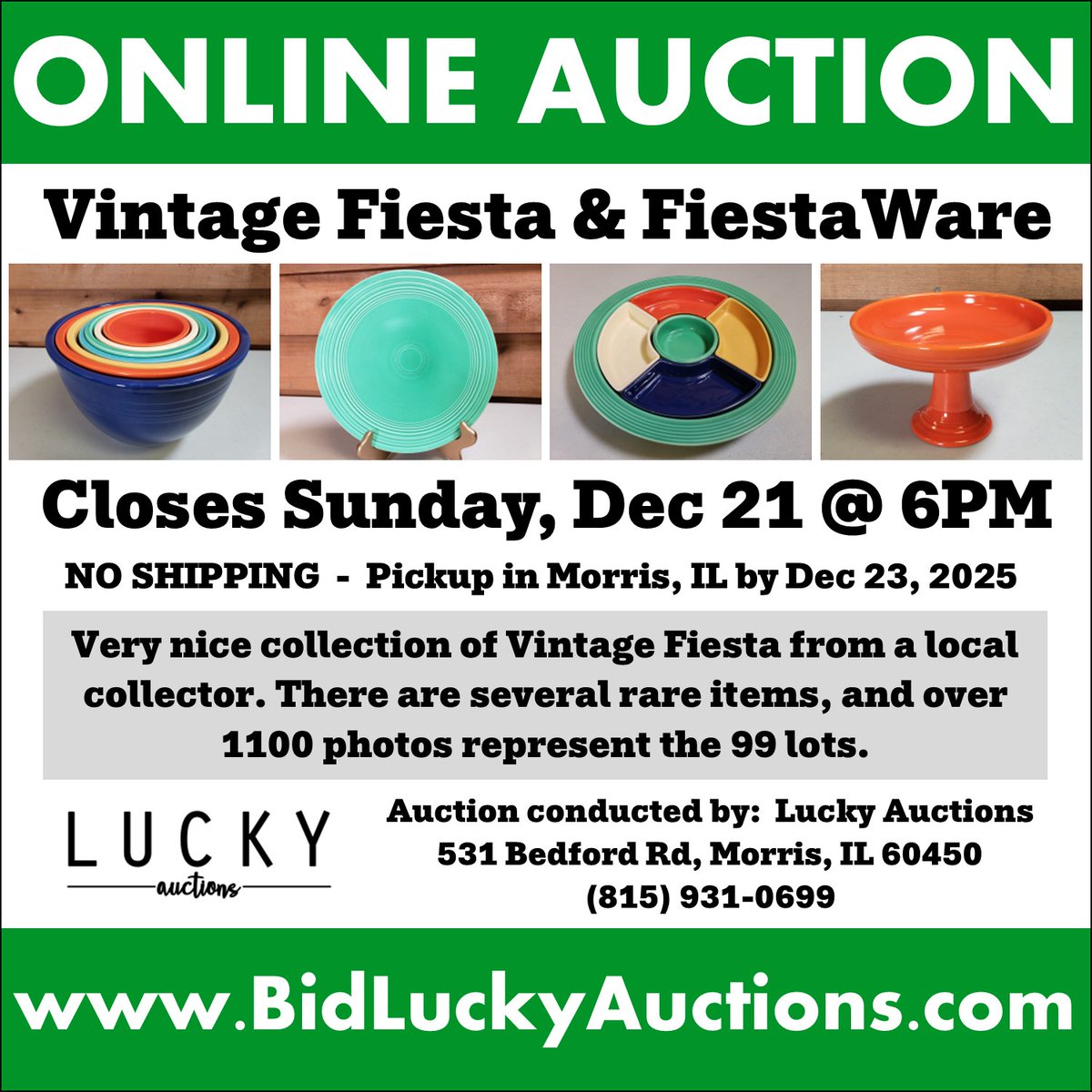 OLSONAUCTION's tweet photo. Upcoming Auctions: Richard Olson &amp; Assoc &amp; Lucky Auctions - https://t.co/ruQi8Rvn7R https://t.co/ac3TGXCD6G