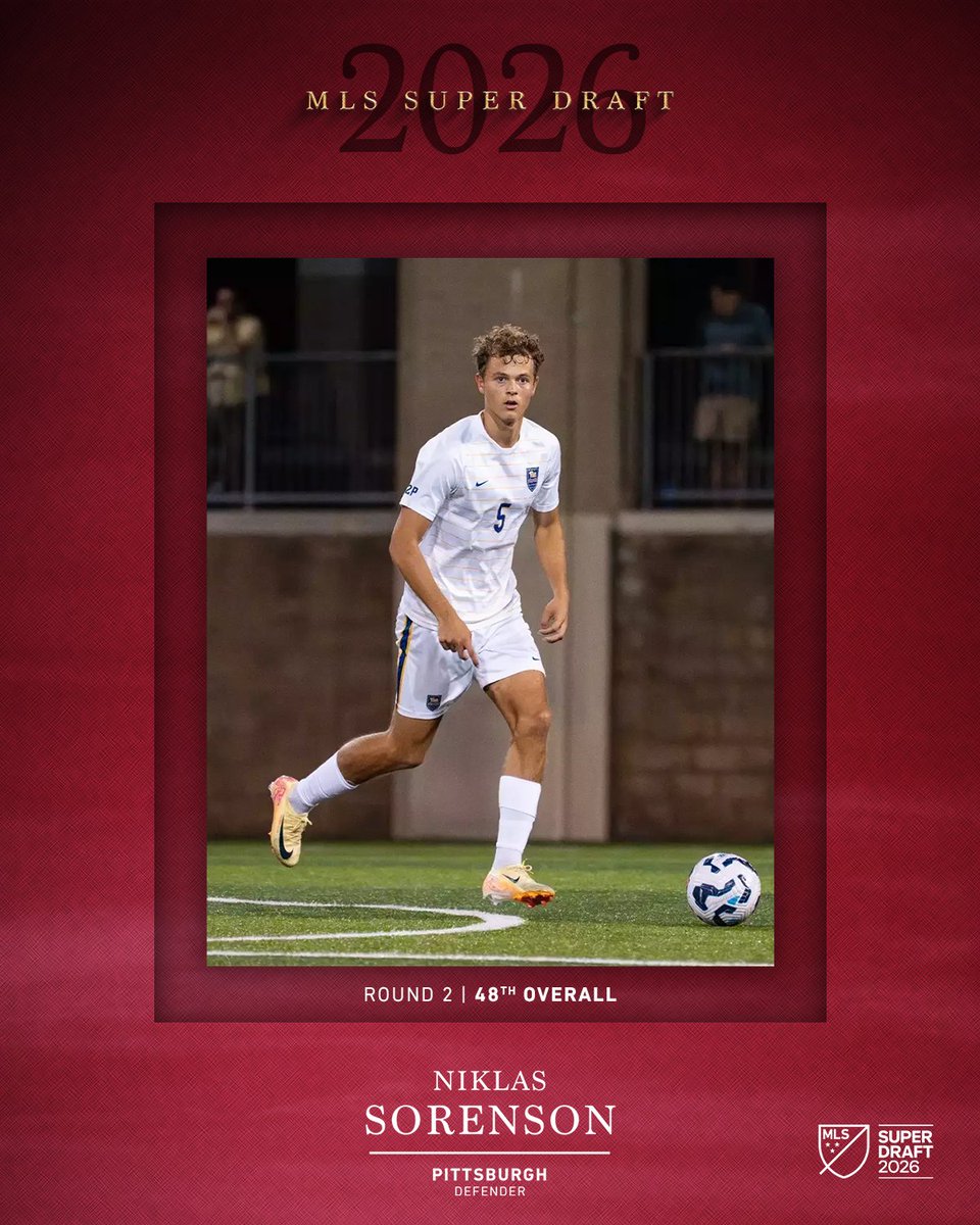 Welcome to Grid City, Niklas 🟦⬜️🟦⬜️

We have selected Niklas Sorenson from <a href="/Pitt_MSOC/">Pitt Men's Soccer</a>  with the 48th overall pick in <a href="/MLS/">Major League Soccer</a> SuperDraft