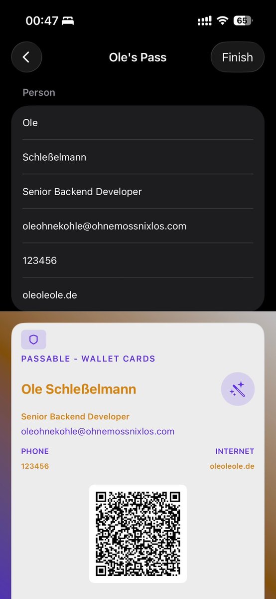 ANGOmarcello's tweet image. Here is the Passable editor in iOS, this time with just mostly invented data. I'm pretty happy how it turned out for one day of work, with iOS and macOS support. 👨🏻‍💻
