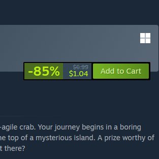 MoonsideStudios's tweet image. Scuttle Up didn't win Indie GoTY, so I'm giving everyone the LOWEST POSSIBLE PRICE that @Steam will let me during the Steam Winter Sale! Run sideways to the store page and add it to your collection while it's hot!

(Scuttle Up 33 is in progress; I'm coming for you Geoff Keighley)