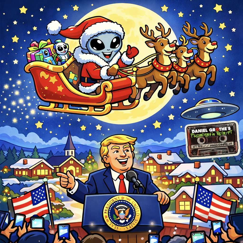 TheDanielGrothe's tweet image. It’s Christmas… but the joy isn’t landing. 

In this special holiday episode of Piledrivers in the Crypt... demonic Elf on the Shelf incidents, a drunk chain-smoking Santa with a naked Grey alien “helper”... 

danielgrothe.us

#disclosure #gofundme #christmas