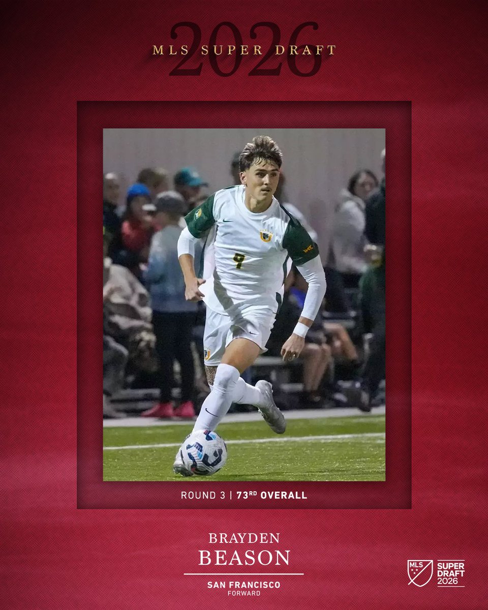 The Wasatch Front is ready for you, Brayden

We have selected Brayden Beason from <a href="/USFDonsMSoccer/">San Francisco Men's Soccer</a> with the 73rd overall pick in <a href="/MLS/">Major League Soccer</a> SuperDraft
