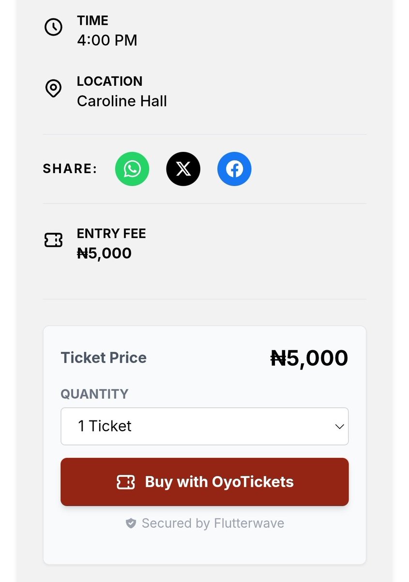 iam_readollar's tweet photo. 🚨 UPDATE: Major feature for the OyoTimes launch. 💻🔥
Tonight, we successfully completed the OyoTimes Ticket Engine secured by Flutterwave.
✅ No more manual transfers. 
✅ No more "DM for price."
✅ Select your quantity, pay instantly, and get your ticket receipt in your email. https://t.co/Q2z7cnzHYJ