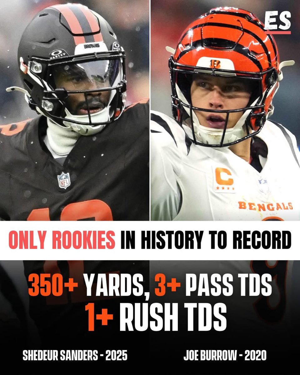ES_sportsnews's tweet image. Joe Burrow (2020) 🤝 Shedeur Sanders (2025)

History just added a new name.

#NFLHistory #NFLDraft