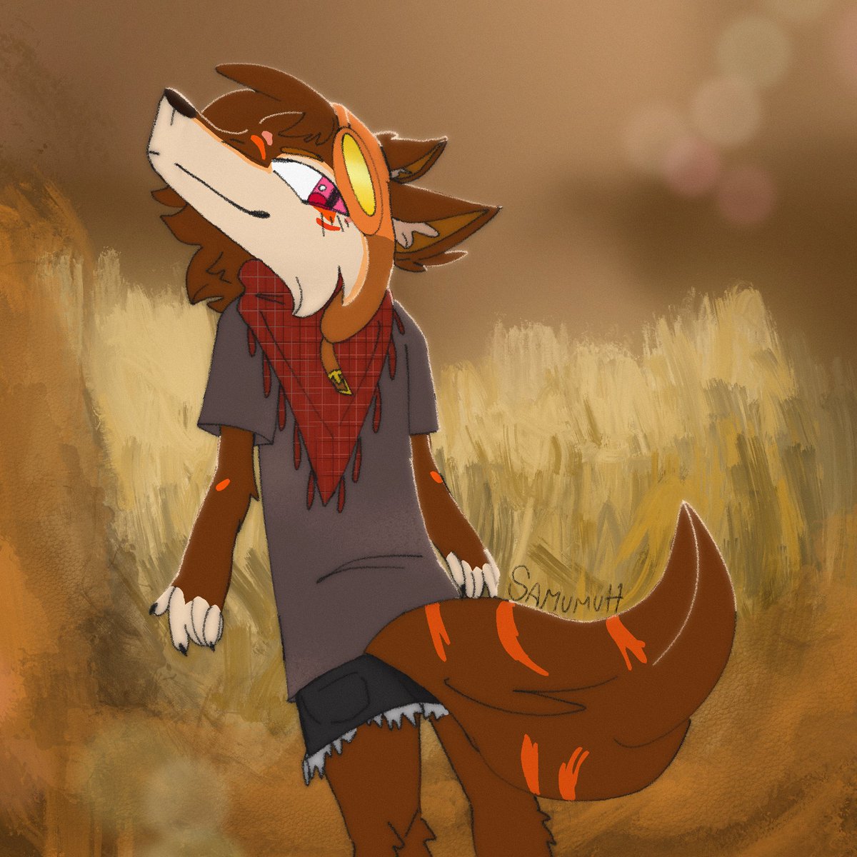 Samumuh_'s tweet image. Jackie went outside #furry #furryart