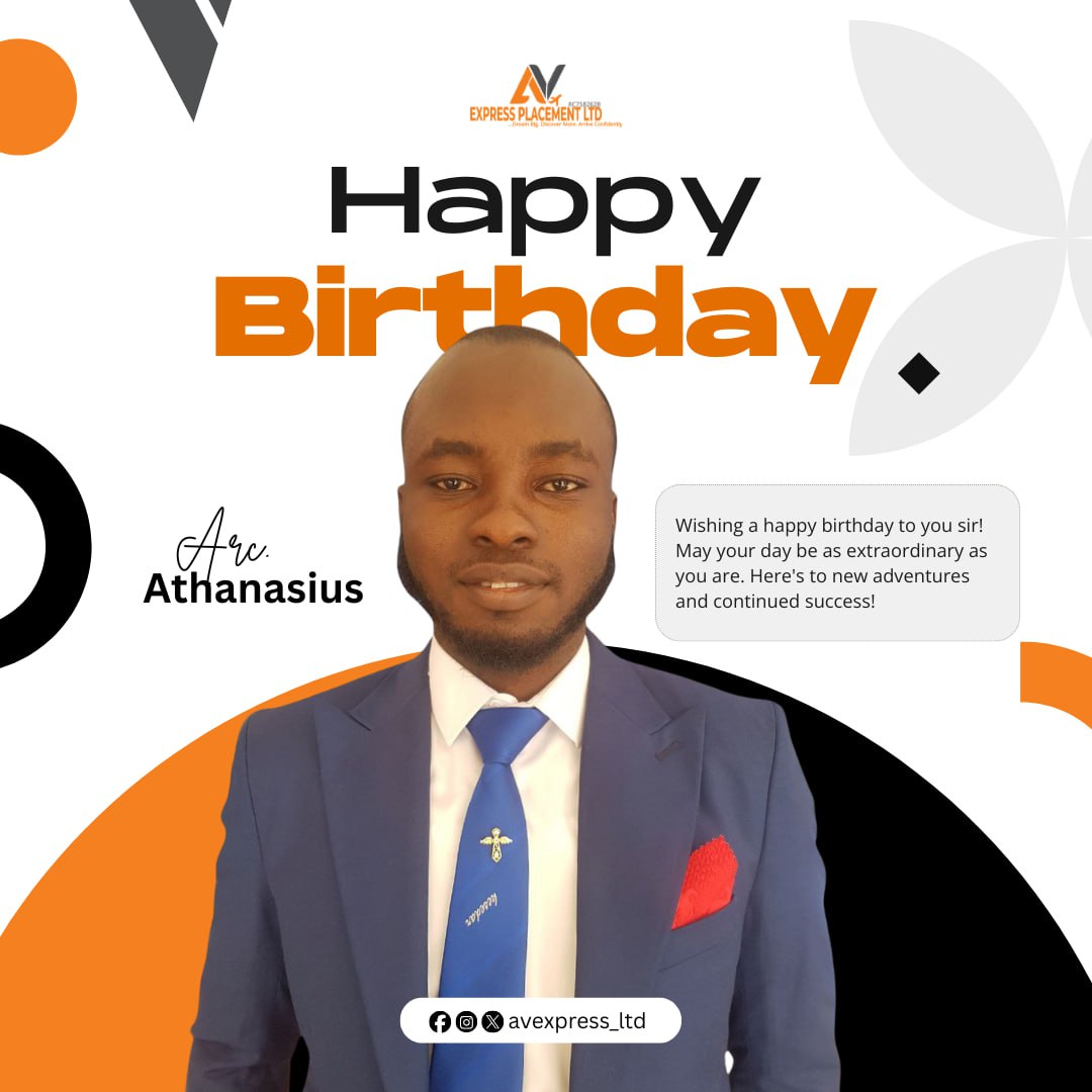 avexpressp_ltd's tweet photo. 🎉 Founder’s Birthday | A Journey of Purpose

Today, we celebrate the birthday of our Co-Founder, @arc_athanasius 

We’re grateful to our growing community of scholars, applicants, speakers, and partners across the world. 

Here’s to more success stories and global impact ahead. https://t.co/LnPIp8Znx9