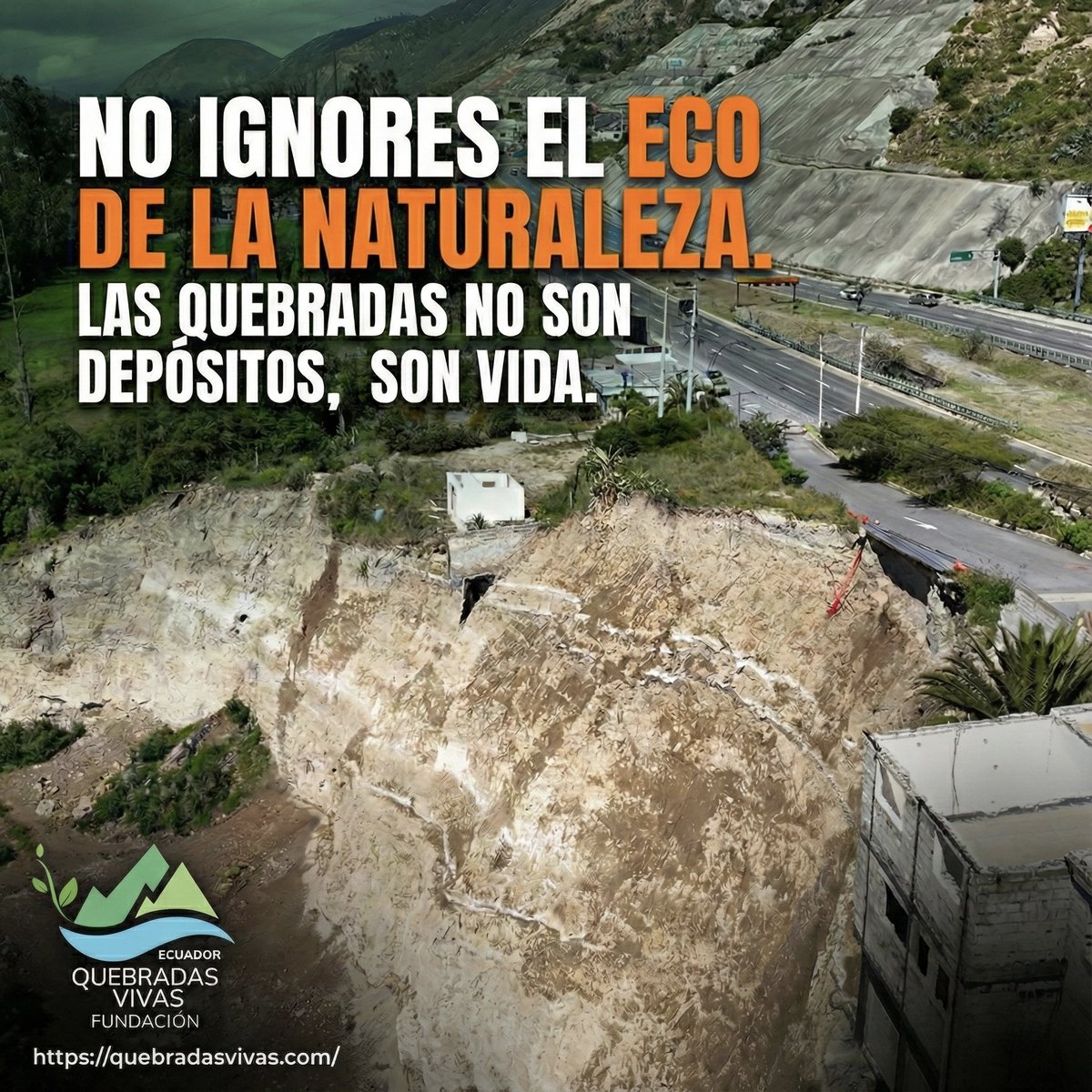 QuebradasUnidas's tweet photo. Ignorar las señales de la naturaleza nos cuesta caro. Las #quebradas no son basureros, son nuestro escudo natural. ¡Es hora de cuidarlas!  Visítanos para saber cómo ayudar:
https://t.co/CRz5bCaKtJ
#QuebradasVivas #NoMasBasura #MedioAmbiente #Ecuador #Naturaleza 
COMPARTE ✅ https://t.co/NBhUjDR59s