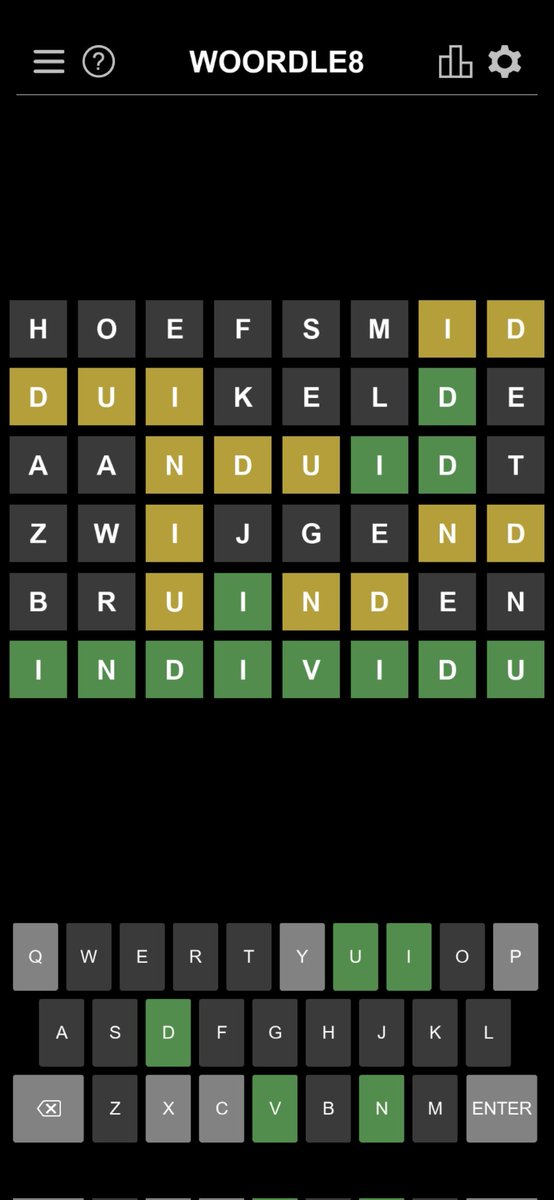 NelemaniA's tweet photo. Poe, deze was pittig zeg #woordle8 https://t.co/KnY5zW4iL9