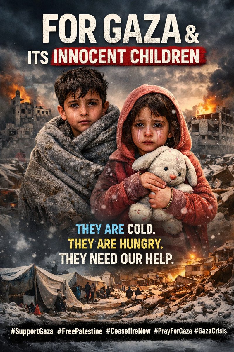 Maria12jp's tweet photo. Welcome, friends. We aim to initiate organized campaigns to support the people of Gaza, as direct aid is absent and the cold is harsh
#SupportGaza #FreePalestine #CeasefireNow #PrayForGaza #GazaCrisis #BreakingNews #Viral #TrendingNow #WorldNews #Global https://t.co/kXJWjCo2LL