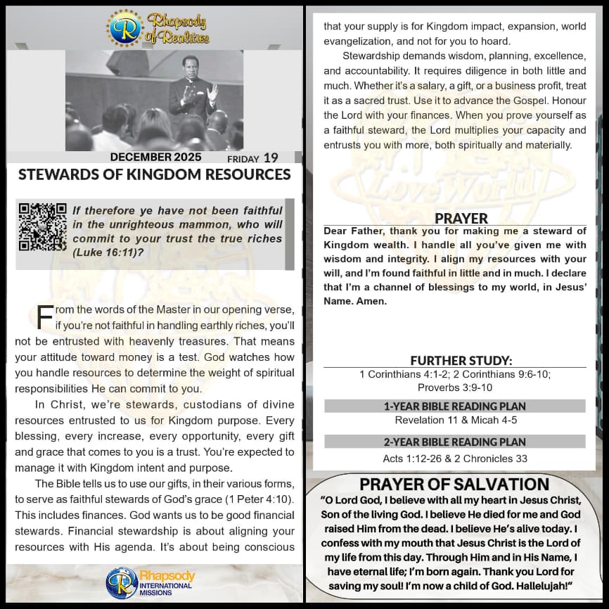 Seen people who earn a lot of money but are still broke? Money is a spirit, and managing money requires spiritual principles also. 
If you are not faithful in handling earthly riches, you'll not be entrusted with heavenly treasures.
Every opportunity, every increase, every gift,
