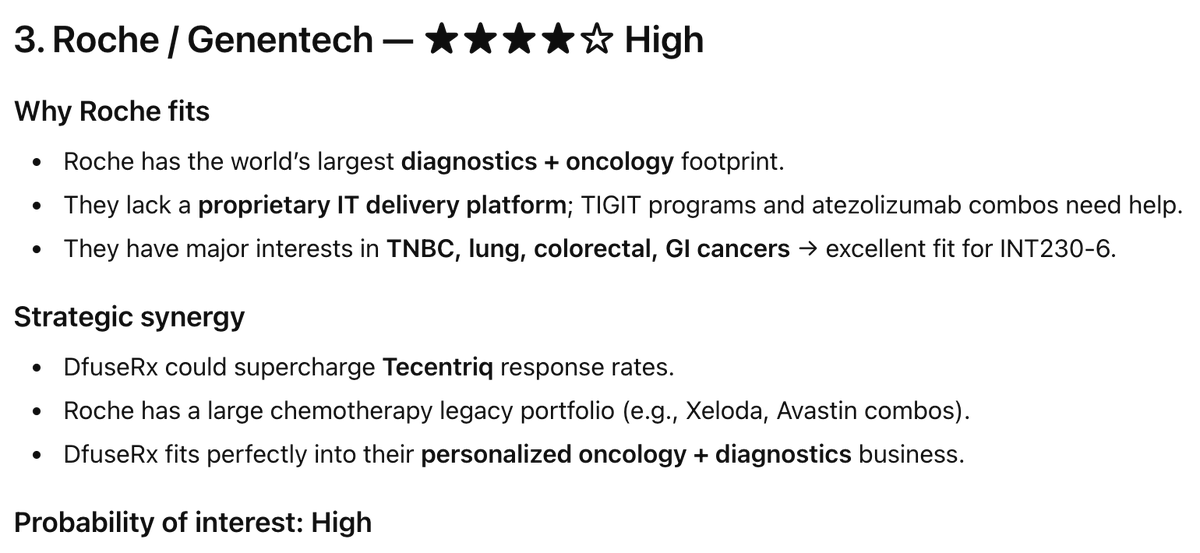 $INTS  #3. Roche / Genentech — High
$BMY $MRK $RHHBY $AZN $LLY
