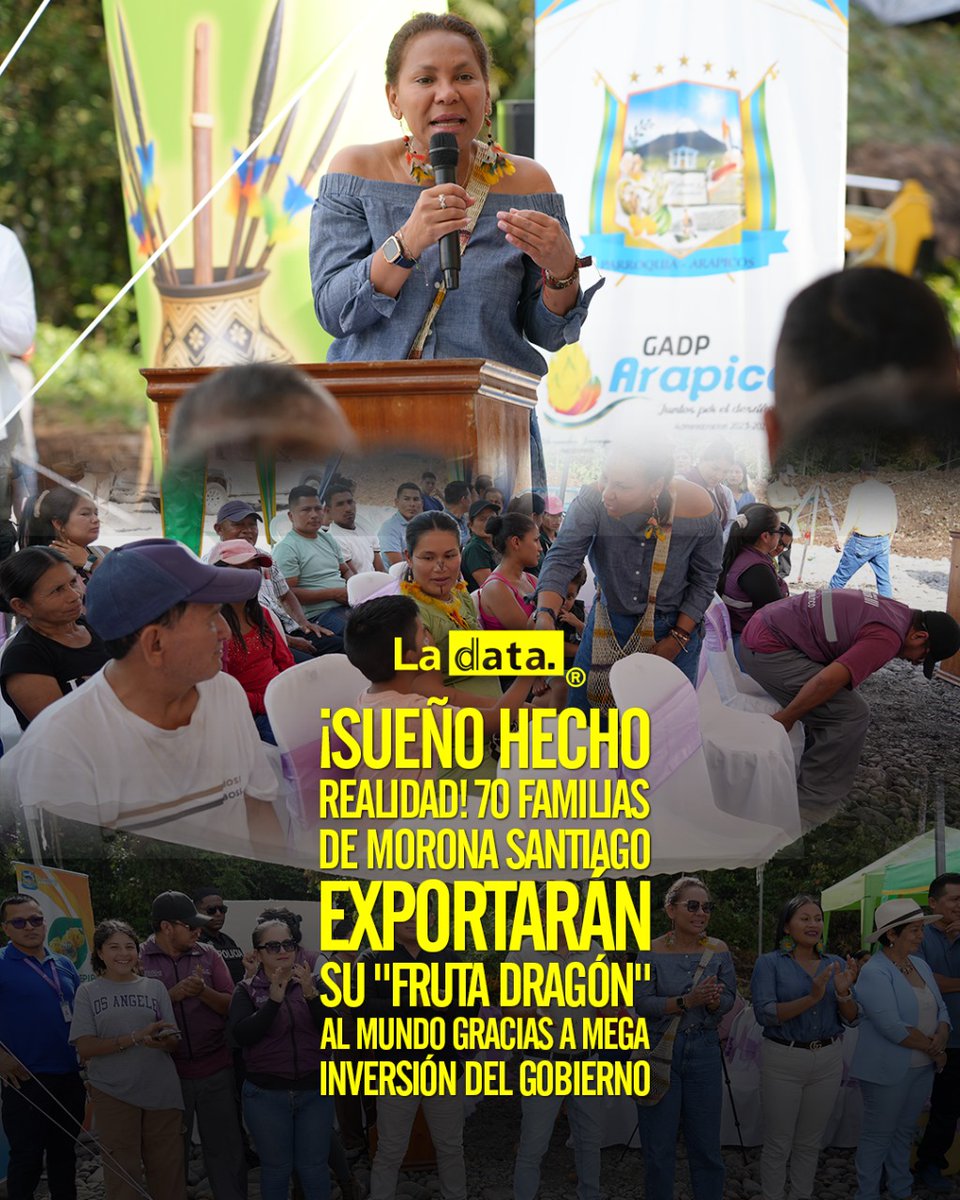 #Tendencia ¡Sueño hecho realidad! 70 familias de Morona Santiago exportarán su "fruta dragón" al mundo gracias a mega inversión del Gobierno

Tras 20 años de espera, la parroquia Arapicos en Morona Santiago celebra. El Presidente Daniel Noboa impulsa la construcción del primer