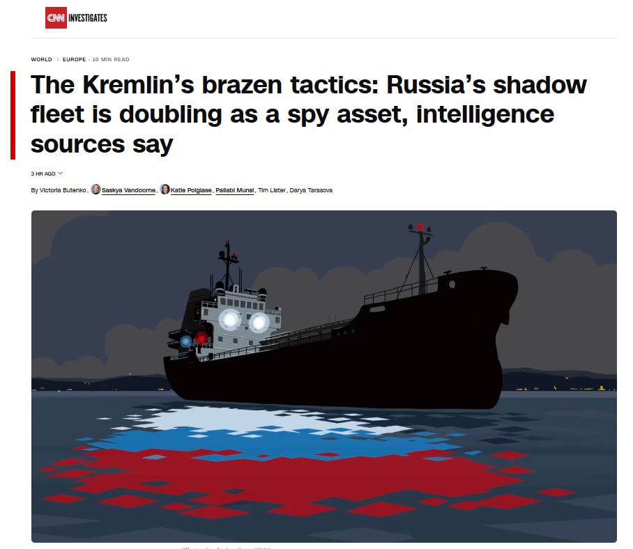 Armed mercenaries have been spotted aboard tankers from Russia’s “shadow fleet”

According to CNN, citing Western and Ukrainian intelligence, shipowners have increasingly been hiring personnel from Moran Security over the past six months — a group linked to the FSB and previously