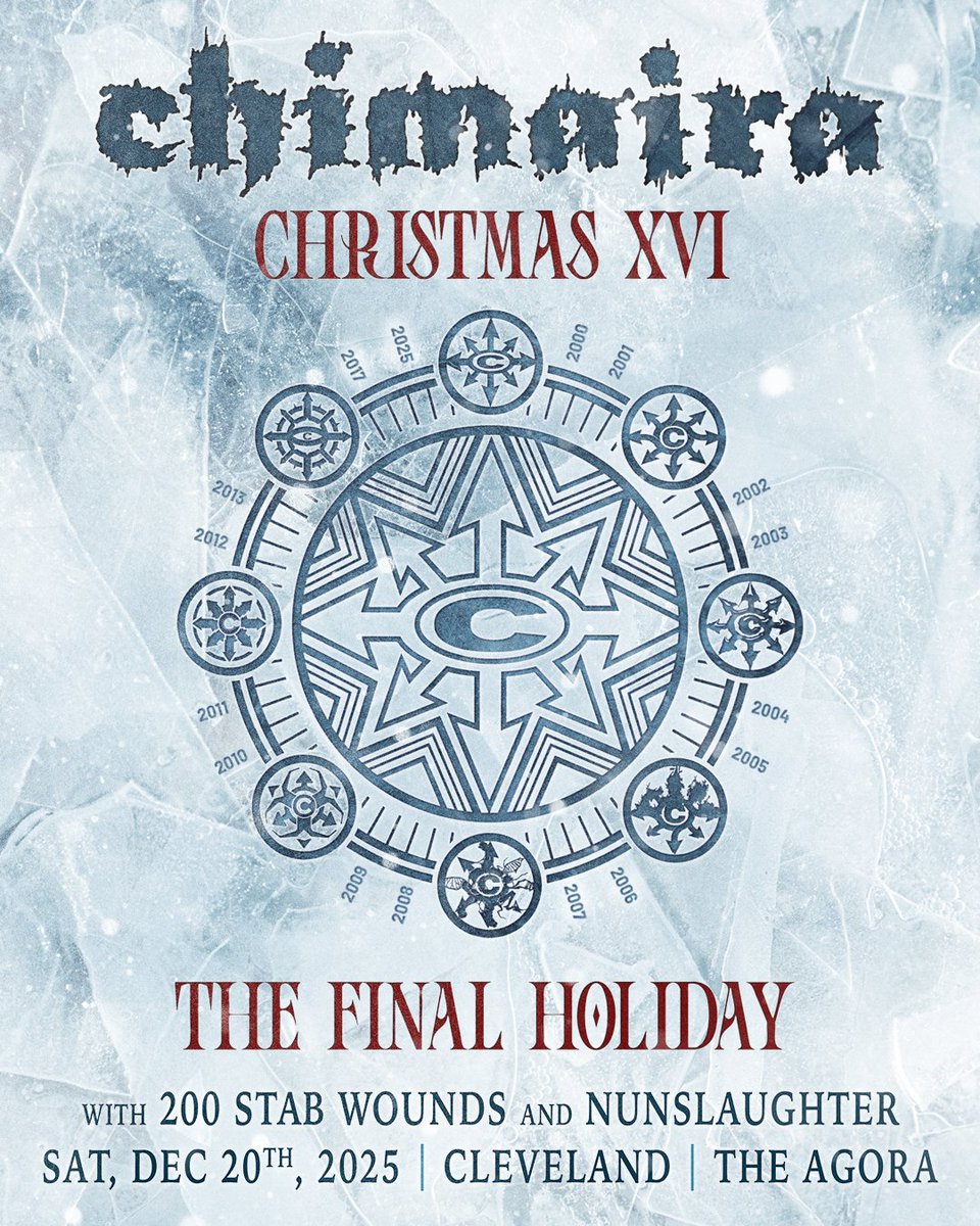 AgoraCLE's tweet image. 🚨 LOW TICKET WARNING 🚨

Don’t get left out in the snow. Grab tickets for @ChimairaBand Christmas this Sat. Dec. 20 before they’re gone ❄️

🎫: buff.ly/Qb42Xvg