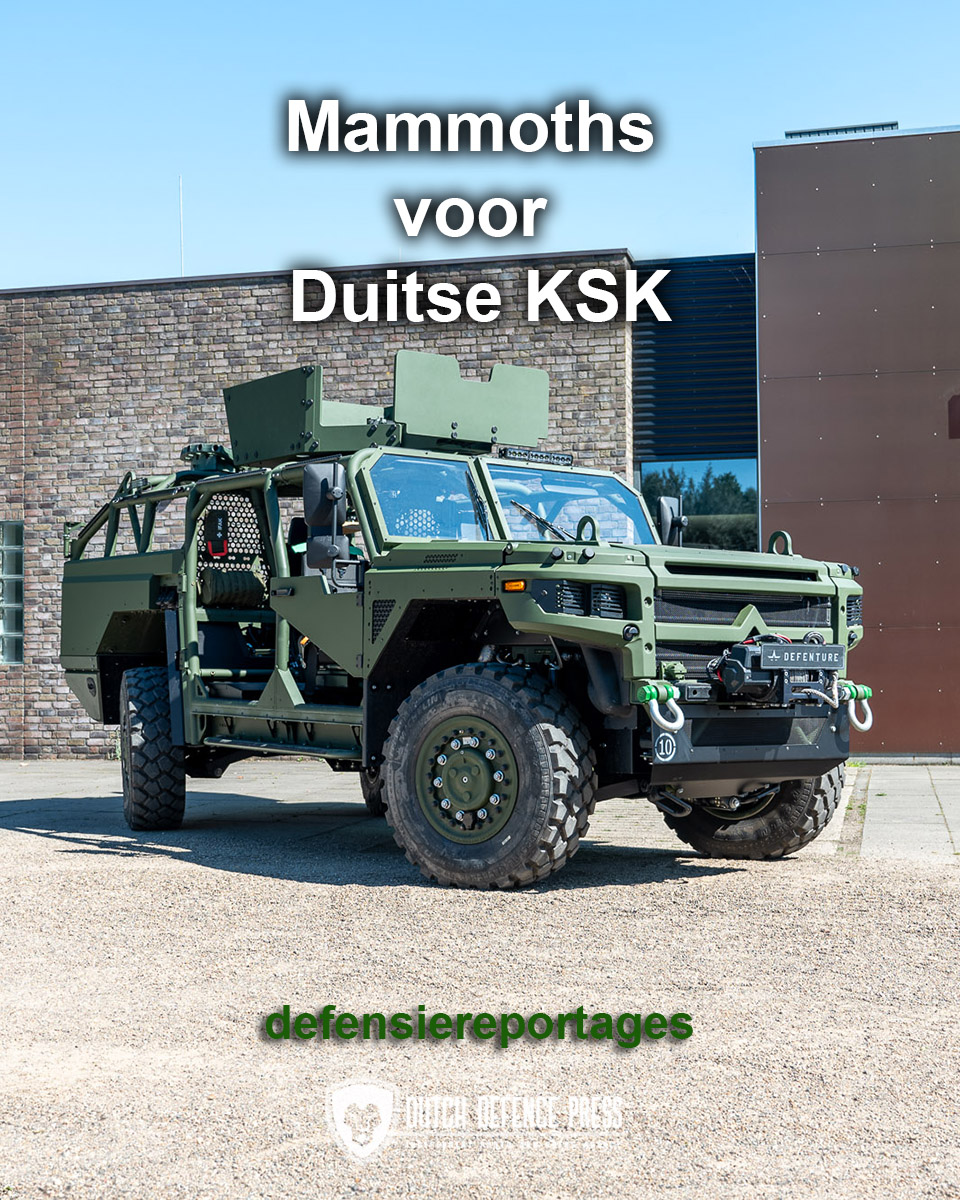 Duitsland koopt 49 voertuigen voor de KSK die zijn gebaseerd op de Defenture Mammoth.
Lees het volledige bericht hier: dutchdefencepress.com