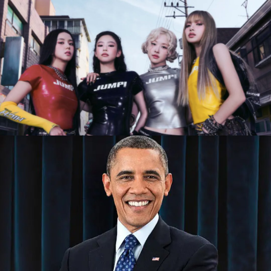 AboutMusicYT's tweet photo. Jump by BLACKPINK was featured in Barack Obama's favorite music of 2025. https://t.co/zr7YiE1P8R