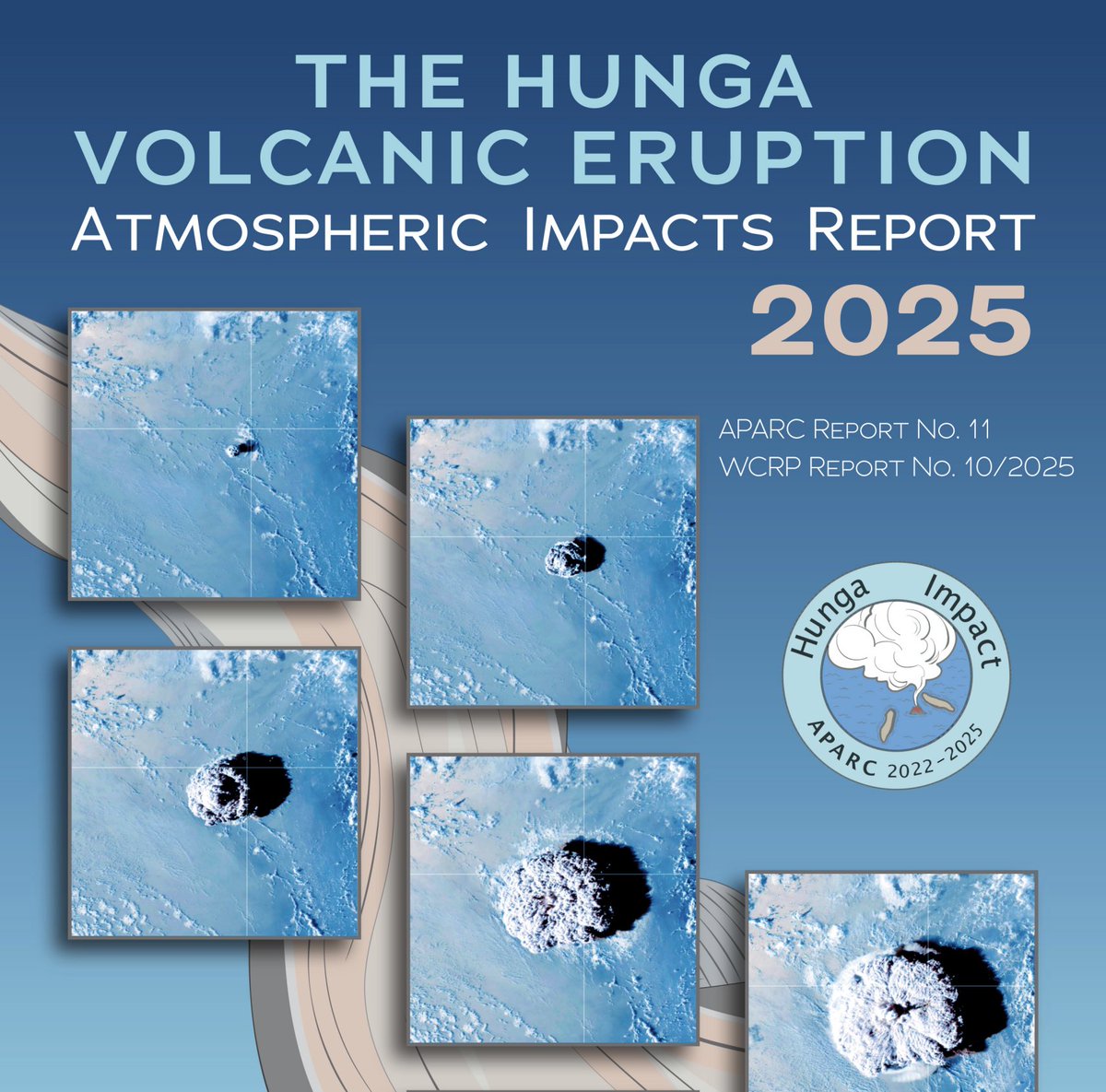 A massive new report by over 100 scientists modeling the climate effects of the 2022 Hunga volcanic eruption finds "The record-high global surface temperatures in 2023/2024 were not due to the Hunga eruption": juser.fz-juelich.de/record/1049154…