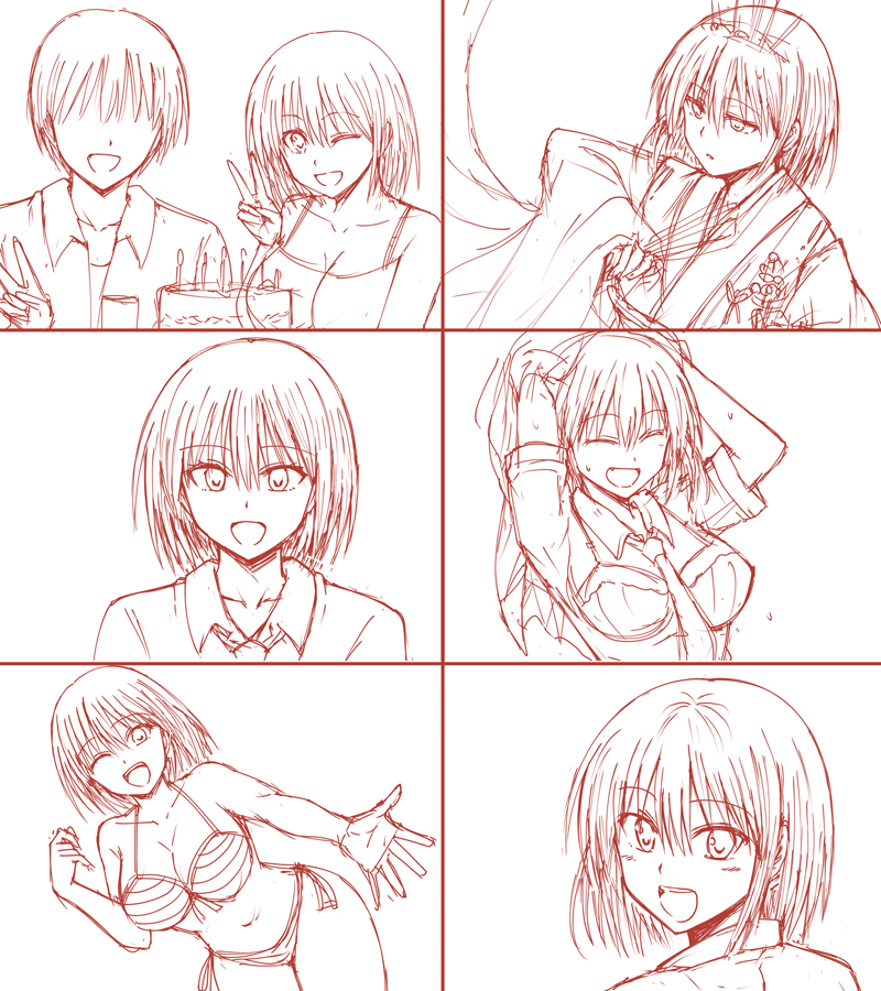 今日の作業これまで。イベントシーンのラフを描いたりしてました。 