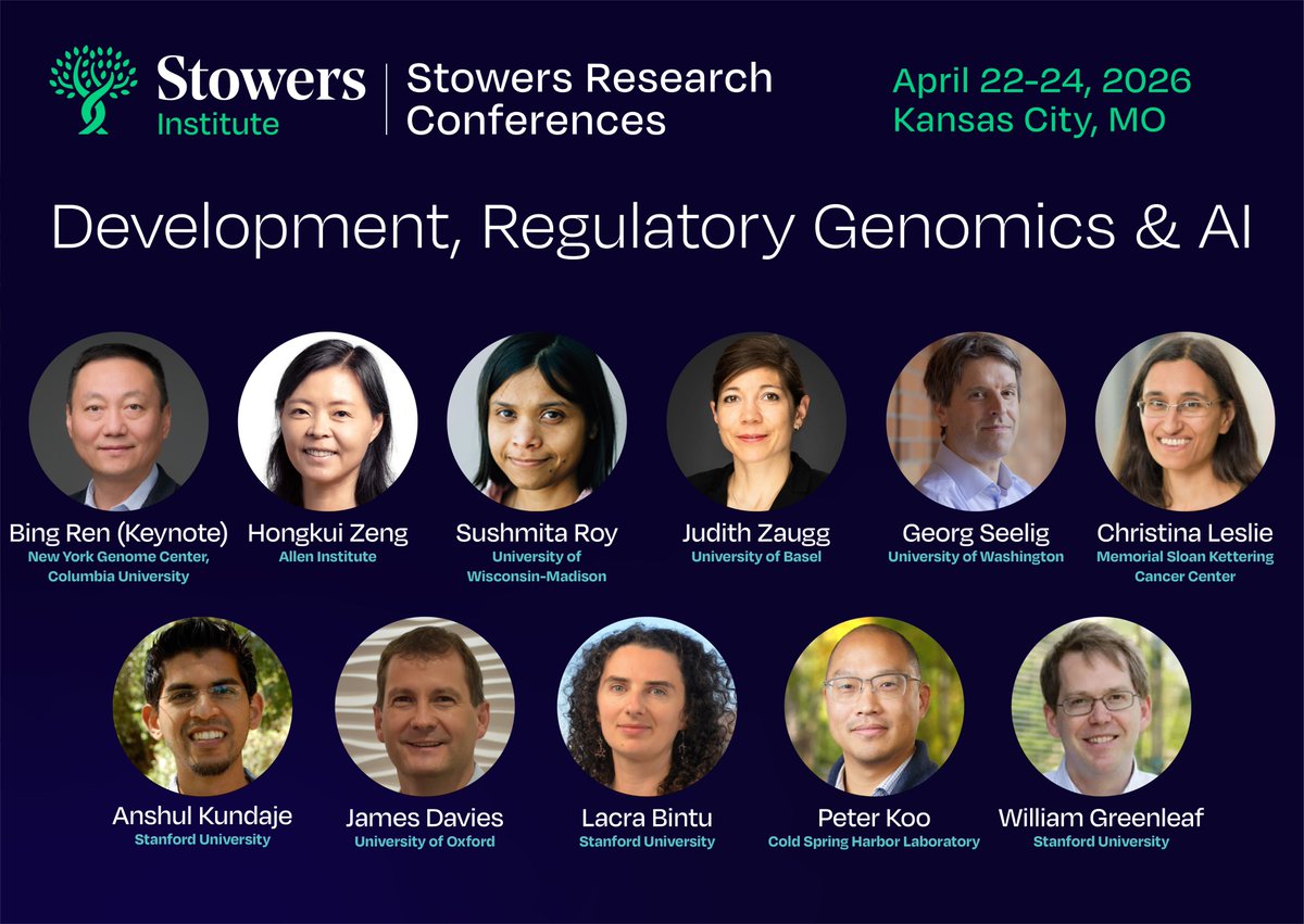 Registration is OPEN for #SRCKC26: Development, Regulatory Genomics &amp; AI! Organized by <a href="/Ozel_MN/">Neset Ozel</a>, <a href="/JuliaZeitlinger/">Julia Zeitlinger (@jzeitlinger@genomic.social)</a>, &amp; <a href="/saukaspengler/">Tatjana Sauka-Spengler</a>. 

Join us April 22–24 in #KansasCity to explore cis-regulatory logic, genomics &amp; #AI.

📅 Register now: bit.ly/4rMvVoI