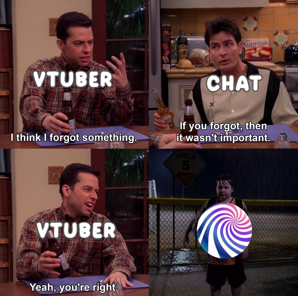 MookeiVT's tweet image. #Vtubers, what application have you forgotten to open during stream? 🐮🌻