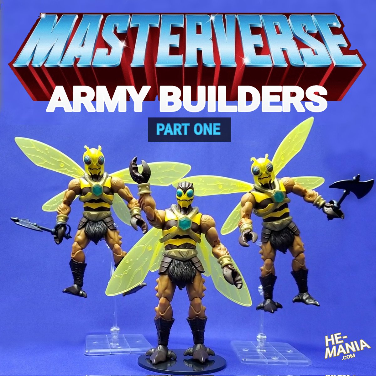 HeManiaOfficial's tweet photo. MASTERVERSE ARMY BUILDERS!
PART ONE 🗯
The Masters of the Universe "New Eternia" BUZZ-OFF Wave 9 Action Figure released in 2023. 🐝
#MastersoftheUniverse #MOTU #SheraPrincessofPower #SheRa #Actionfigures #Masterverse #NewEternia #ArmyBuilders #HeMan #Skeletor #BuzzOff #ArmyBuilders