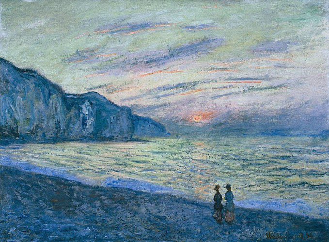 Claude Monet - "Sunset at Pourville" (1882)