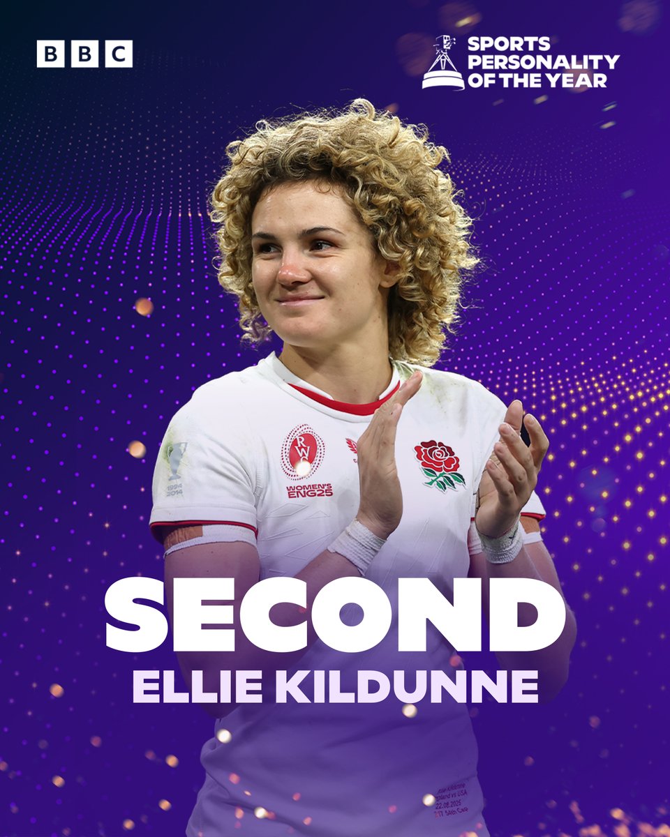 BBCSport's tweet image. Second place at BBC Sports Personality of the Year 2025 goes to…

🌟 Ellie Kildunne 🌟
