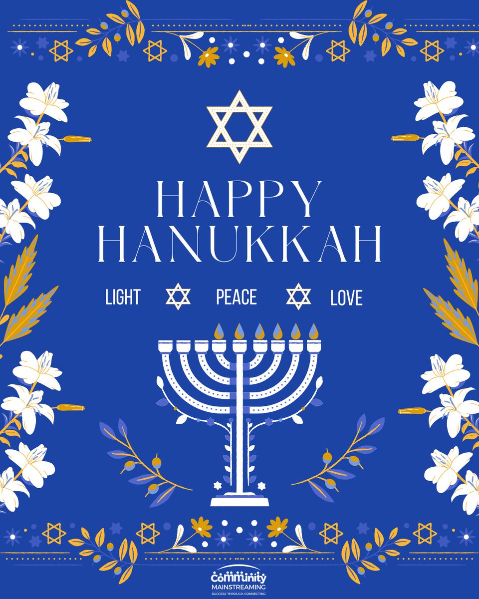 CMA_Inc's tweet photo. 🕎✨ Happy Hanukkah! On the fifth night, we honor resilience, gratitude, and the strength found in togetherness. May your homes be filled with light and joy. 💙 https://t.co/42c7ghhhoh